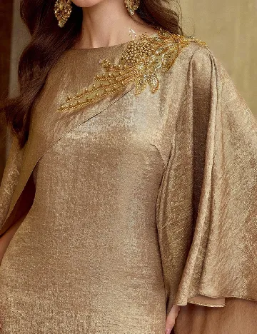 Rochie lunga Zeylah, auriu