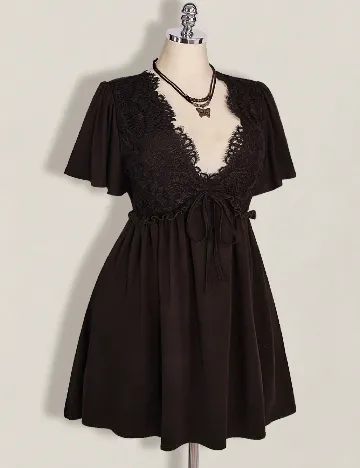 Rochie scurta SHEIN CURVE, maro