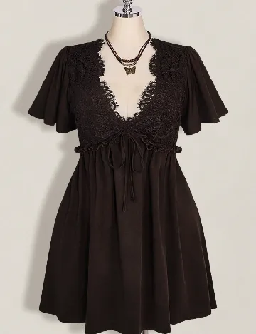 Rochie scurta SHEIN CURVE, maro