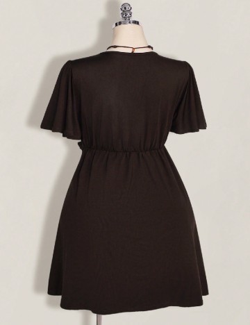 Rochie scurta SHEIN CURVE, maro