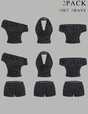 Compleu SHEIN, negru/alb