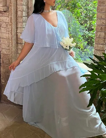 Rochie medie SHEIN CURVE, albastru