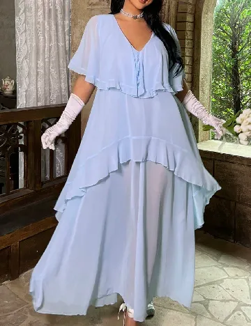Rochie medie SHEIN CURVE, albastru