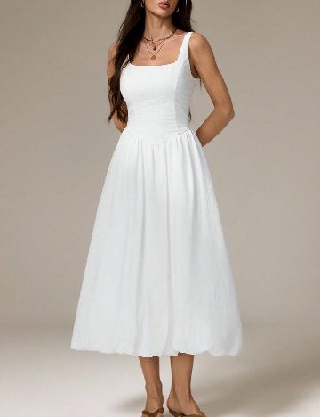 Rochie medie SHEIN, alb