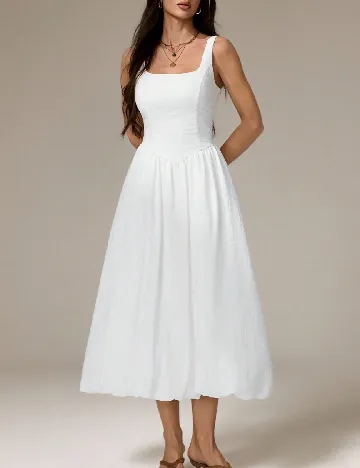 Rochie medie SHEIN, alb