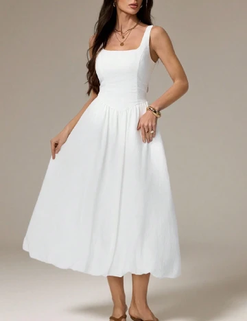 Rochie medie SHEIN, alb