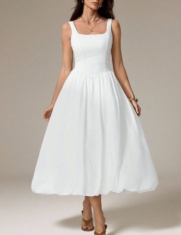 Rochie medie SHEIN, alb