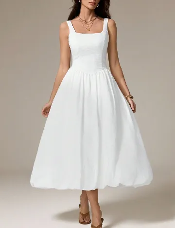 Rochie medie SHEIN, alb