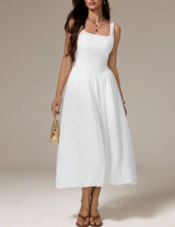 Rochie medie SHEIN, alb