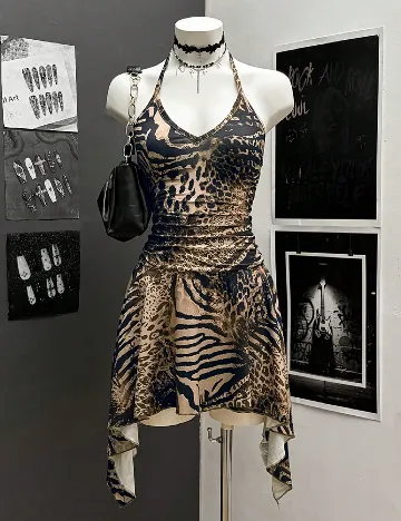 Rochie scurta SHEIN, animal print