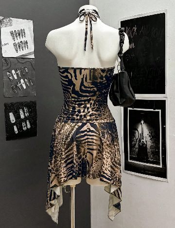 Rochie scurta SHEIN, animal print
