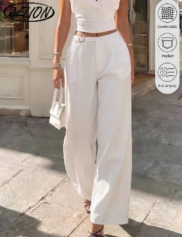Pantaloni SHEIN, alb