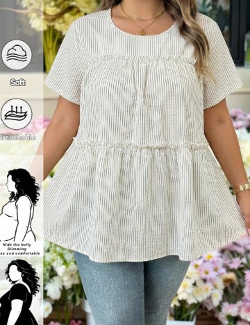 Bluza SHEIN CURVE, ecru