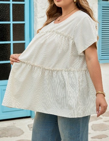 Bluza SHEIN CURVE, ecru