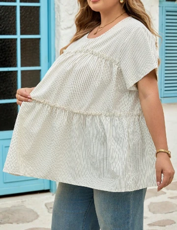 Bluza SHEIN CURVE, ecru