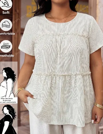 Bluza SHEIN CURVE, ecru