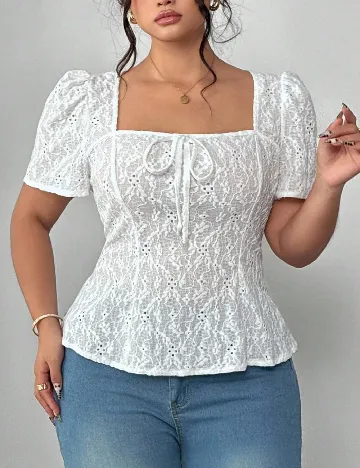 Bluza SHEIN CURVE, alb
