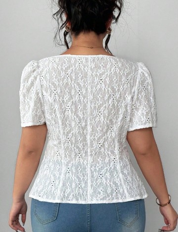 Bluza SHEIN CURVE, alb