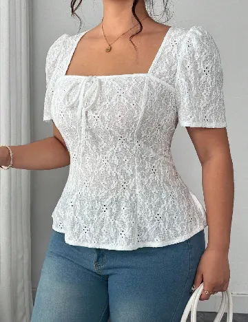 Bluza SHEIN CURVE, alb