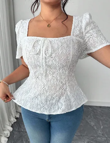 Bluza SHEIN CURVE, alb