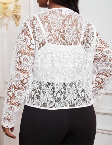 Blazer SHEIN CURVE, alb
