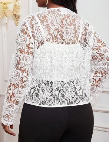Blazer SHEIN CURVE, alb