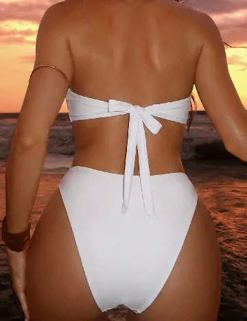 Costum de baie SHEIN, alb
