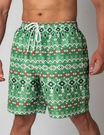 Short de baie SHEIN, verde