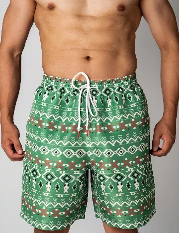 Short de baie SHEIN, verde