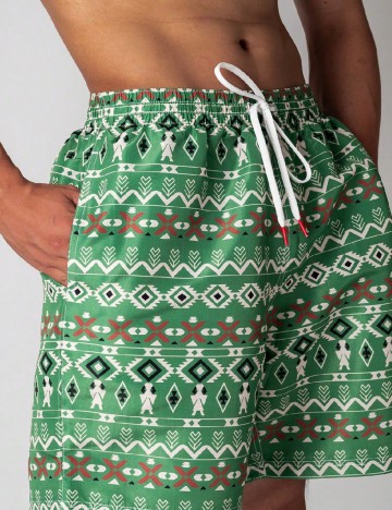 Short de baie SHEIN, verde