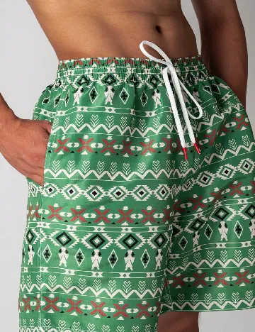 Short de baie SHEIN, verde