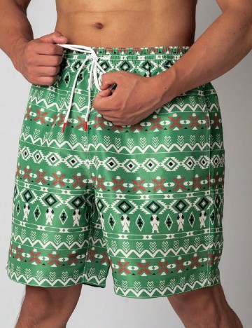 Short de baie SHEIN, verde