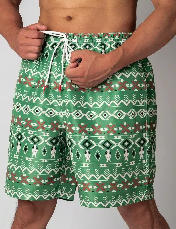 Short de baie SHEIN, verde