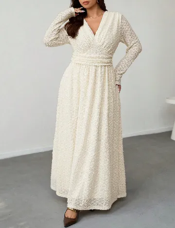 Rochie lunga SHEIN CURVE, ecru