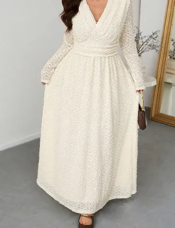 Rochie lunga SHEIN CURVE, ecru
