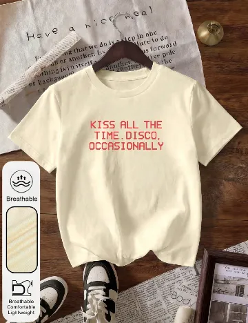 Tricou SHEIN, crem