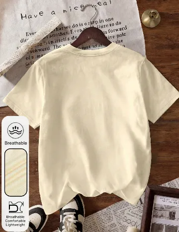 Tricou SHEIN, crem