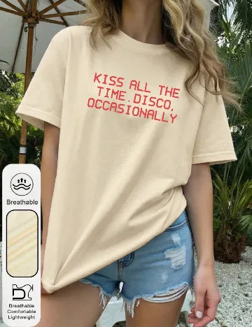 Tricou SHEIN, crem