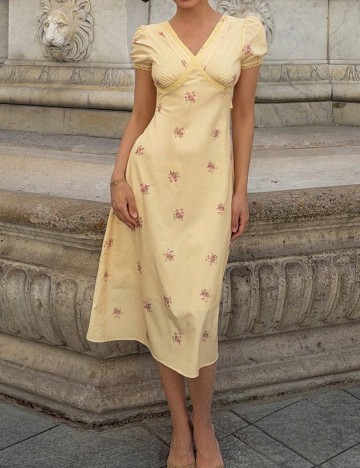 Rochie lunga Dazy, galben