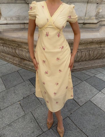 Rochie lunga Dazy, galben