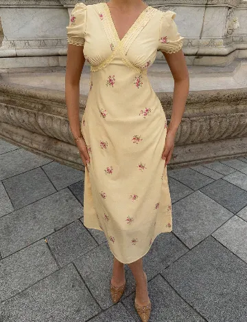 Rochie lunga Dazy, galben