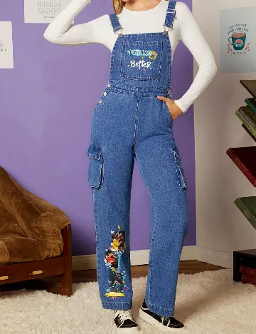 Salopeta SHEIN, albastru