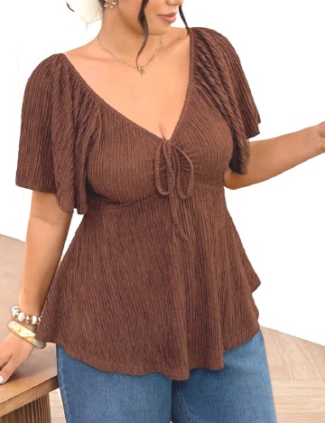Bluza SHEIN CURVE, maro