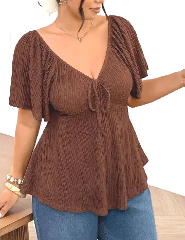 Bluza SHEIN CURVE, maro
