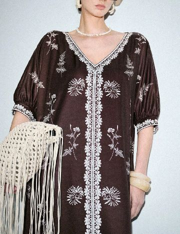 Rochie medie SHEIN, maro