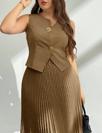 Compleu SHEIN CURVE, maro