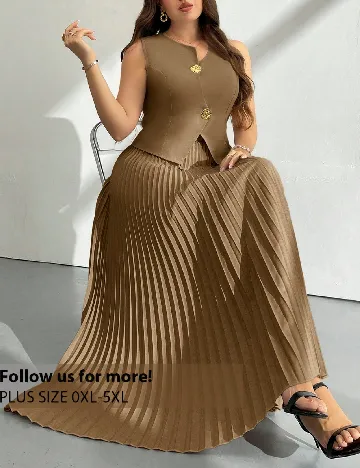 Compleu SHEIN CURVE, maro