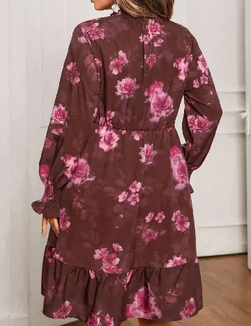 Rochie scurta SHEIN CURVE, maro