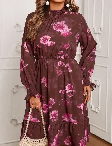 Rochie scurta SHEIN CURVE, maro