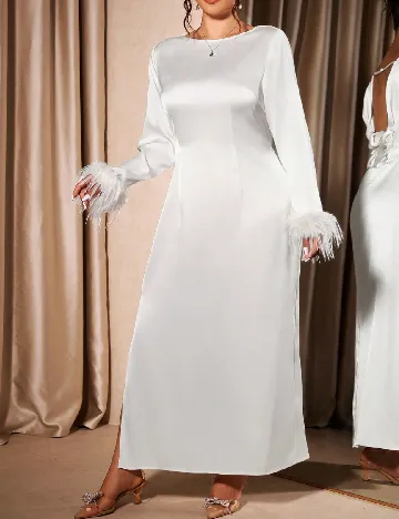 Rochie lunga SHEIN CURVE, alb